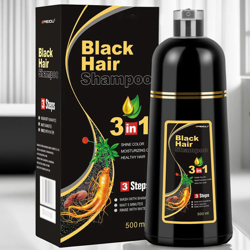 3 in 1 Black Hair Dye Shampoo ((Buy 1 Get 1 FREE🔥)