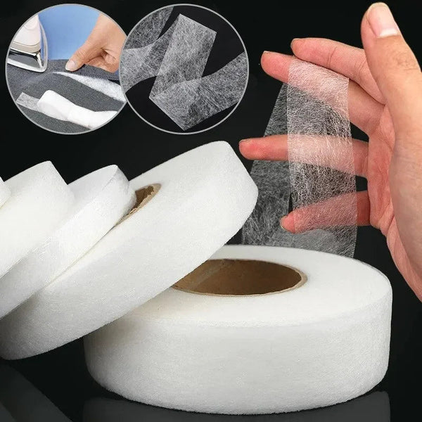 HemEasy™ Iron-On Fabric Hem Tape – No Sewing Required for Trousers, Clothes, Jeans, Skirt, Curtains, etc.