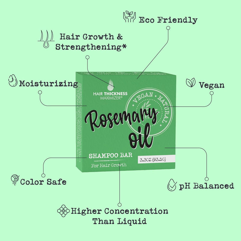 Rosemary Oil Miracle Shampoo Bar for Hair Growth - (Buy 1 Get 1 Free🔥)